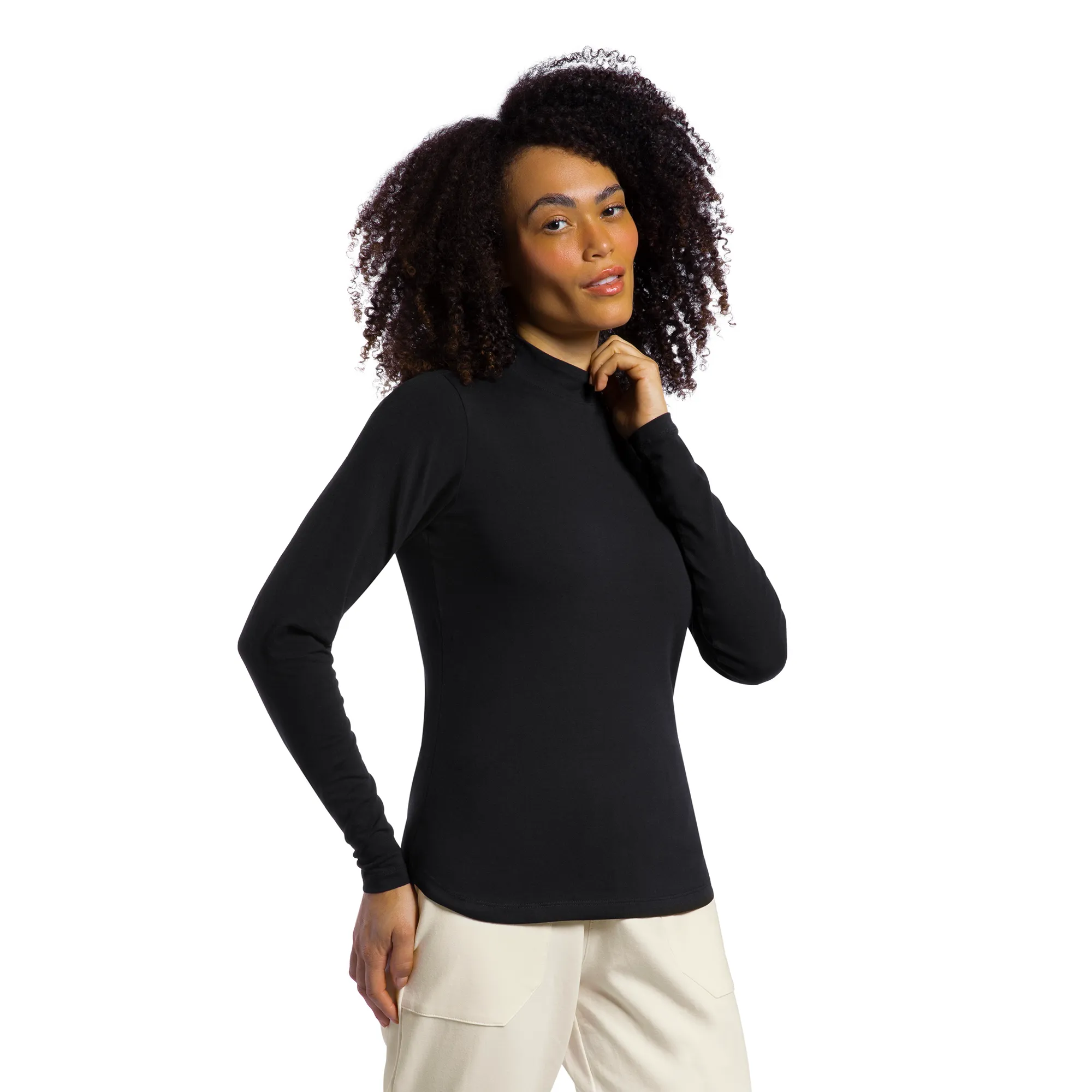 Camiseta Manga Longa Olympikus Comfy Gola Alta Feminina